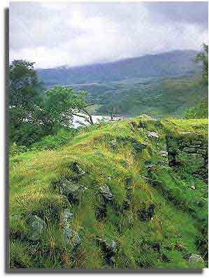 Dinas Emrys, high above Llyn Dinas