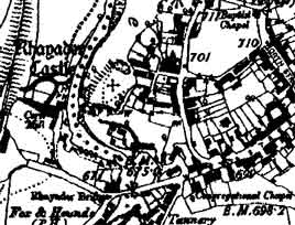 1891 map of Rhayader