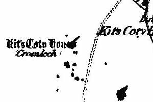 1891 map of Kit's Coty House (click to enlarge)