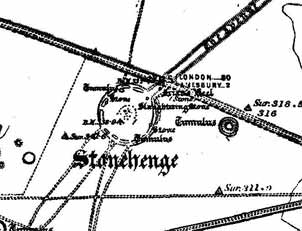 1891 map of Stonehenge (Click to enlarge)