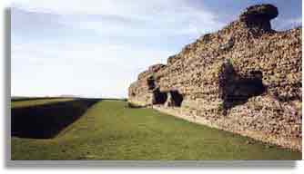 Wall and ditch of the Saxon Shore fort